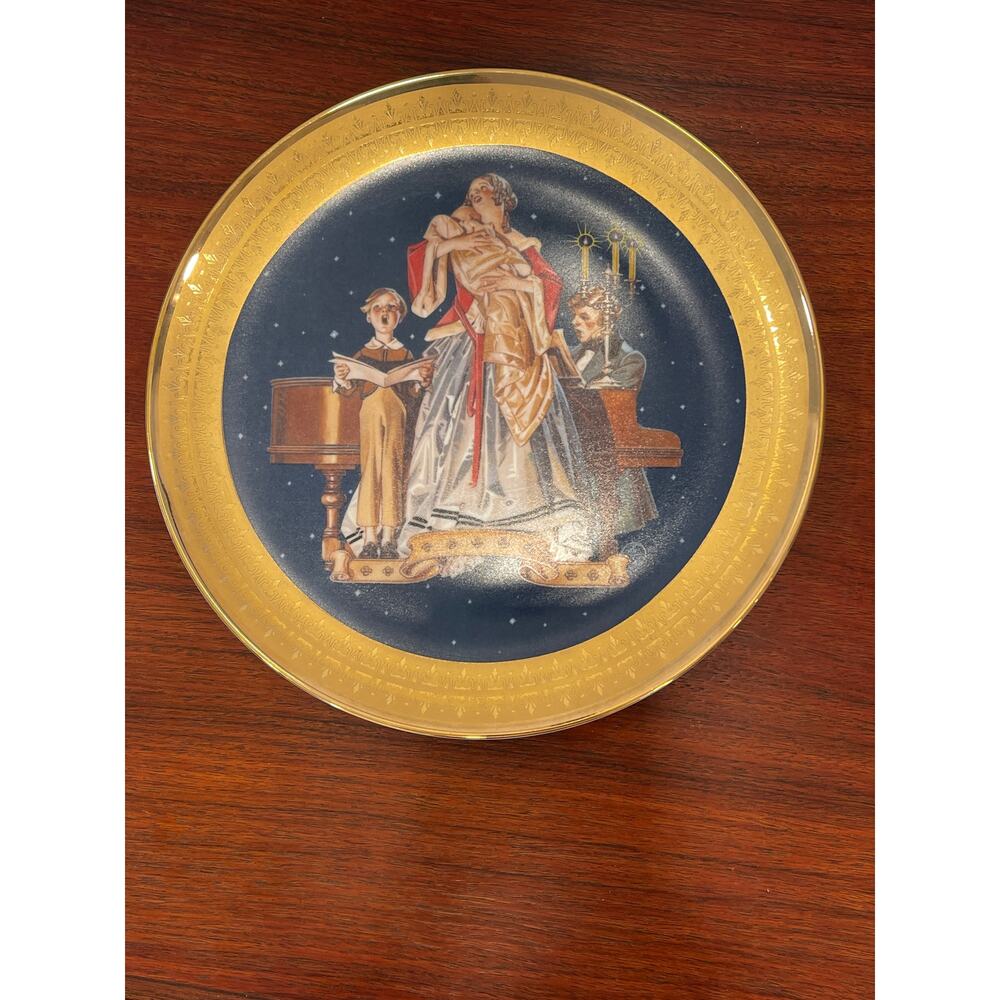 Set of 4 1980 Limited Edition Gold Rim Plates by artist J.C. Leyendecker